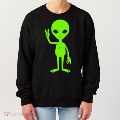 Peace Sign Alien Roswell Women's Sweatshirt