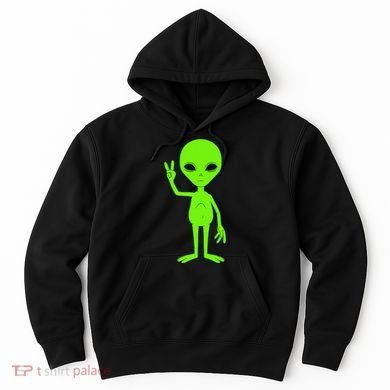 Peace Sign Alien Roswell Hoodie