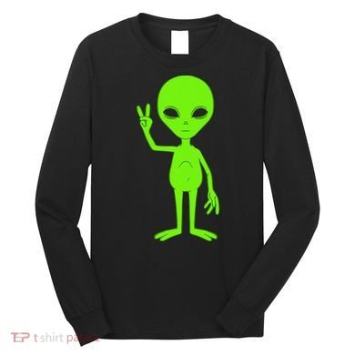 Peace Sign Alien Roswell Long Sleeve Shirt