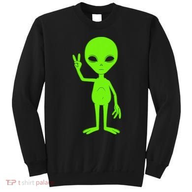 Peace Sign Alien Roswell Sweatshirt
