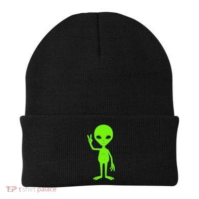 Peace Sign Alien Roswell Beanie