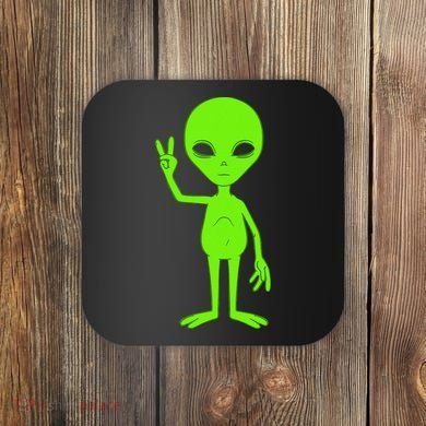 Peace Sign Alien Roswell Coaster