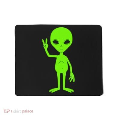 Peace Sign Alien Roswell Mousepad