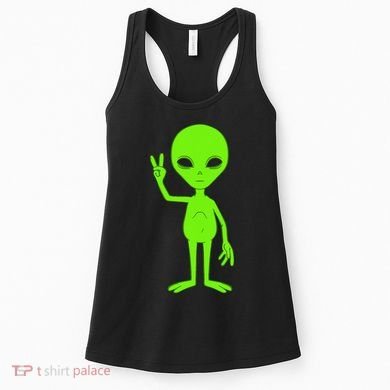 Peace Sign Alien Roswell Women's Tank Top