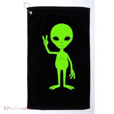 Peace Sign Alien Roswell Golf Towel