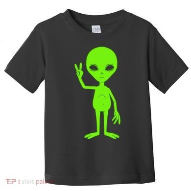 Peace Sign Alien Roswell Toddler T-Shirt