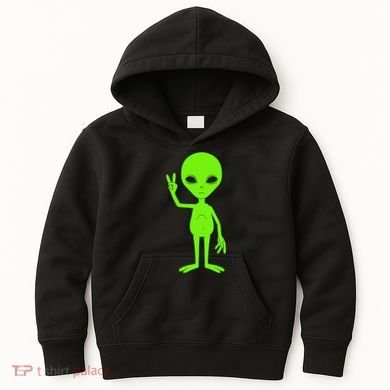 Peace Sign Alien Roswell Kids Hoodie