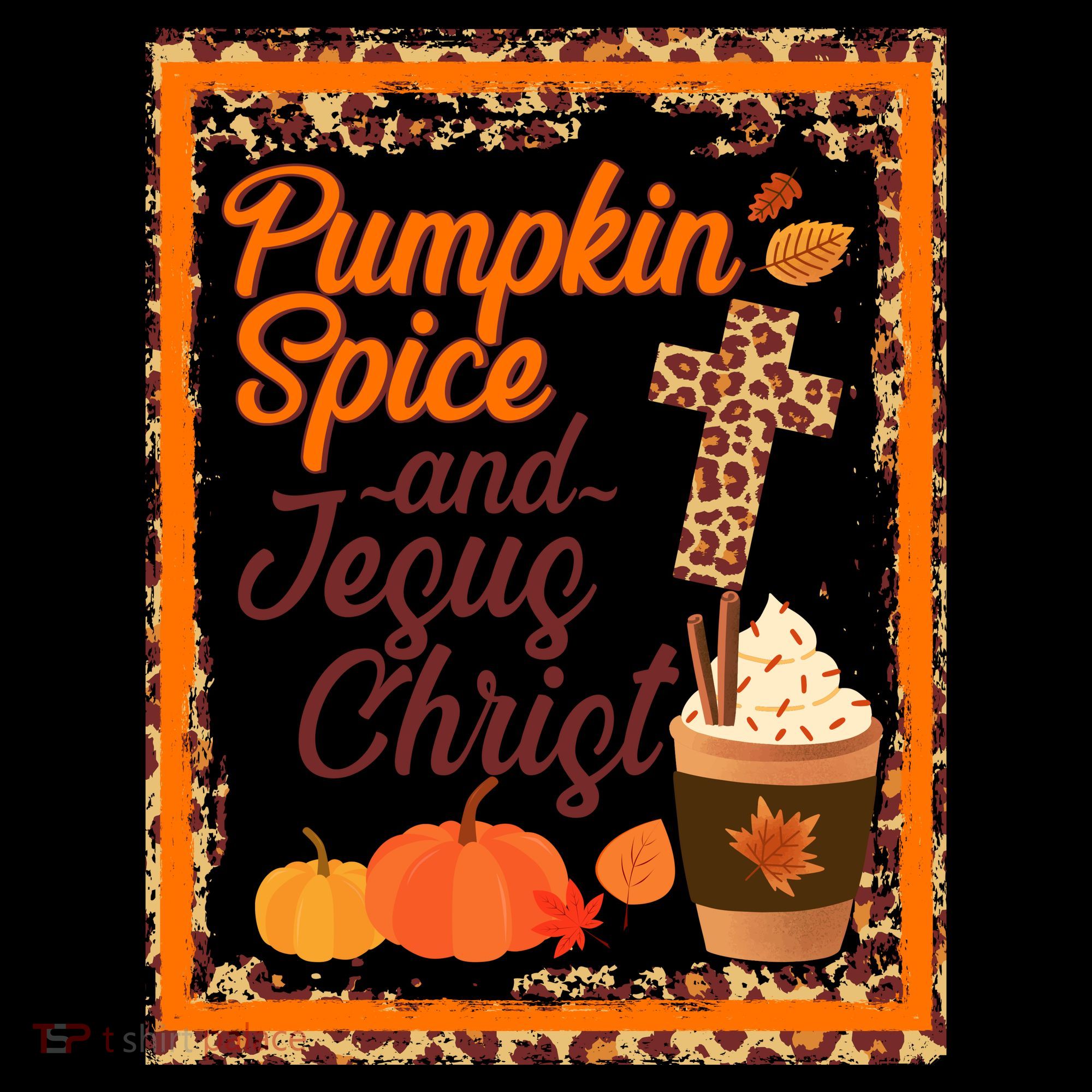 Pumpkin Spice And Jesus Christ Autumn Fall Leopard Print Coffee Mug