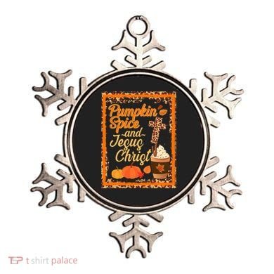 Pumpkin Spice And Jesus Christ Autumn Fall Leopard Print Ornament