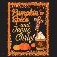 Pumpkin Spice And Jesus Christ Autumn Fall Leopard Print Hat thumb 2