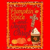 Pumpkin Spice And Jesus Christ Autumn Fall Leopard Print Santa Hat thumb 1