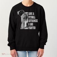 Pitbull Save A Pitbull Funny Dog Rescue Pitbull Mom Dad Women's Sweatshirt thumb 0