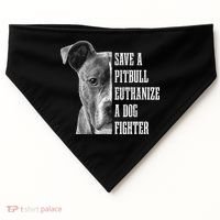 Pitbull Save A Pitbull Funny Dog Rescue Pitbull Mom Dad USA-Made Doggie Bandana thumb 0