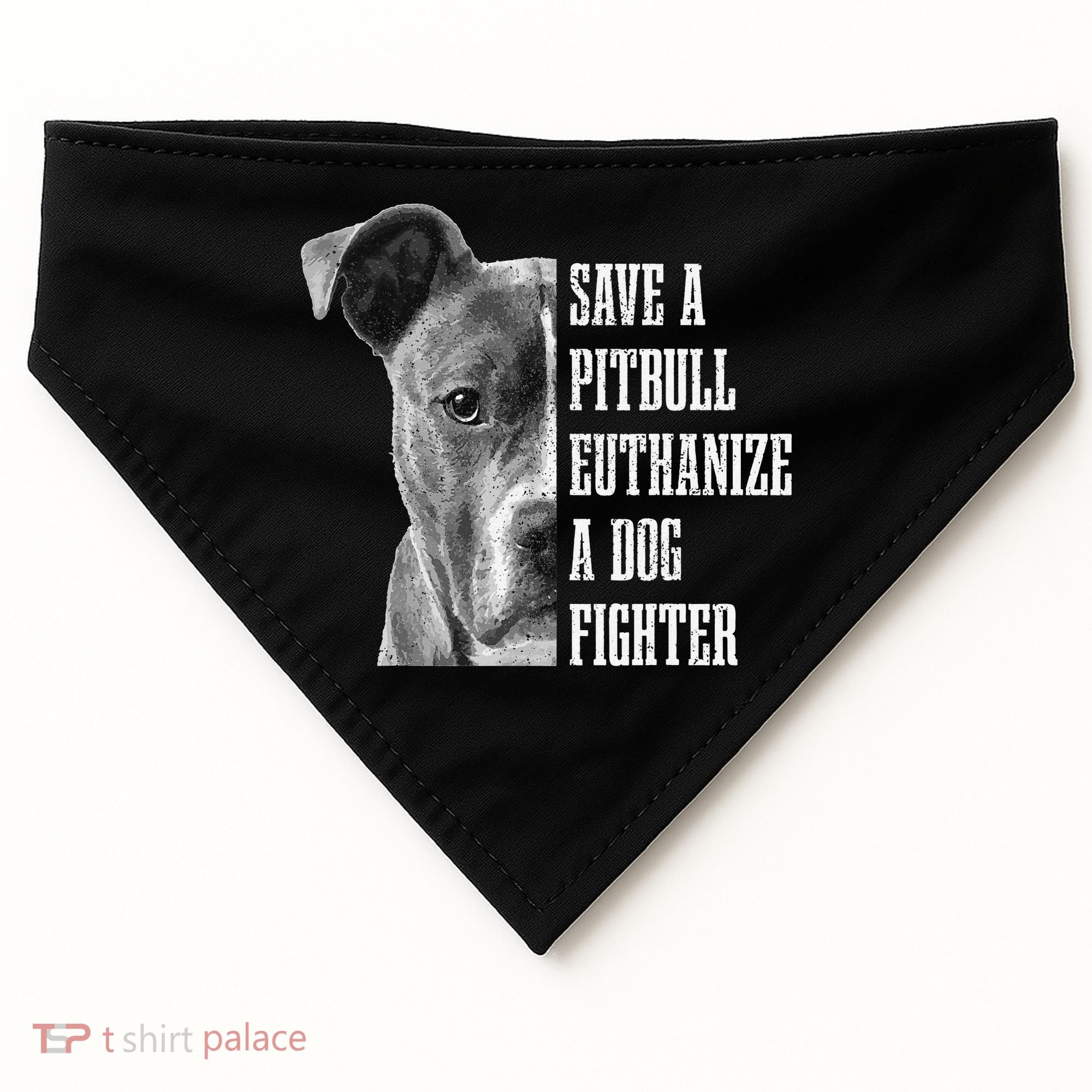 Pitbull Save A Pitbull Funny Dog Rescue Pitbull Mom Dad USA-Made Doggie Bandana