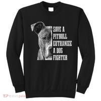 Pitbull Save A Pitbull Funny Dog Rescue Pitbull Mom Dad Sweatshirt thumb 0