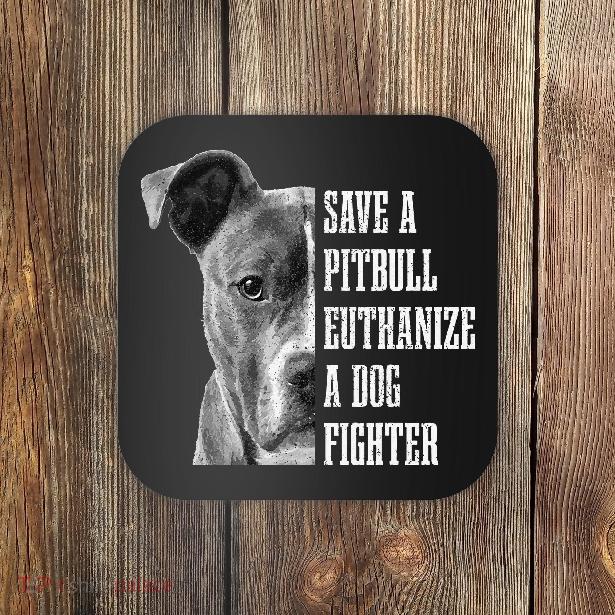 Pitbull Save A Pitbull Funny Dog Rescue Pitbull Mom Dad Coaster