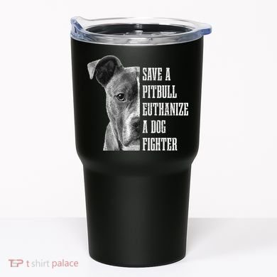 Pitbull Save A Pitbull Funny Dog Rescue Pitbull Mom Dad Tumbler