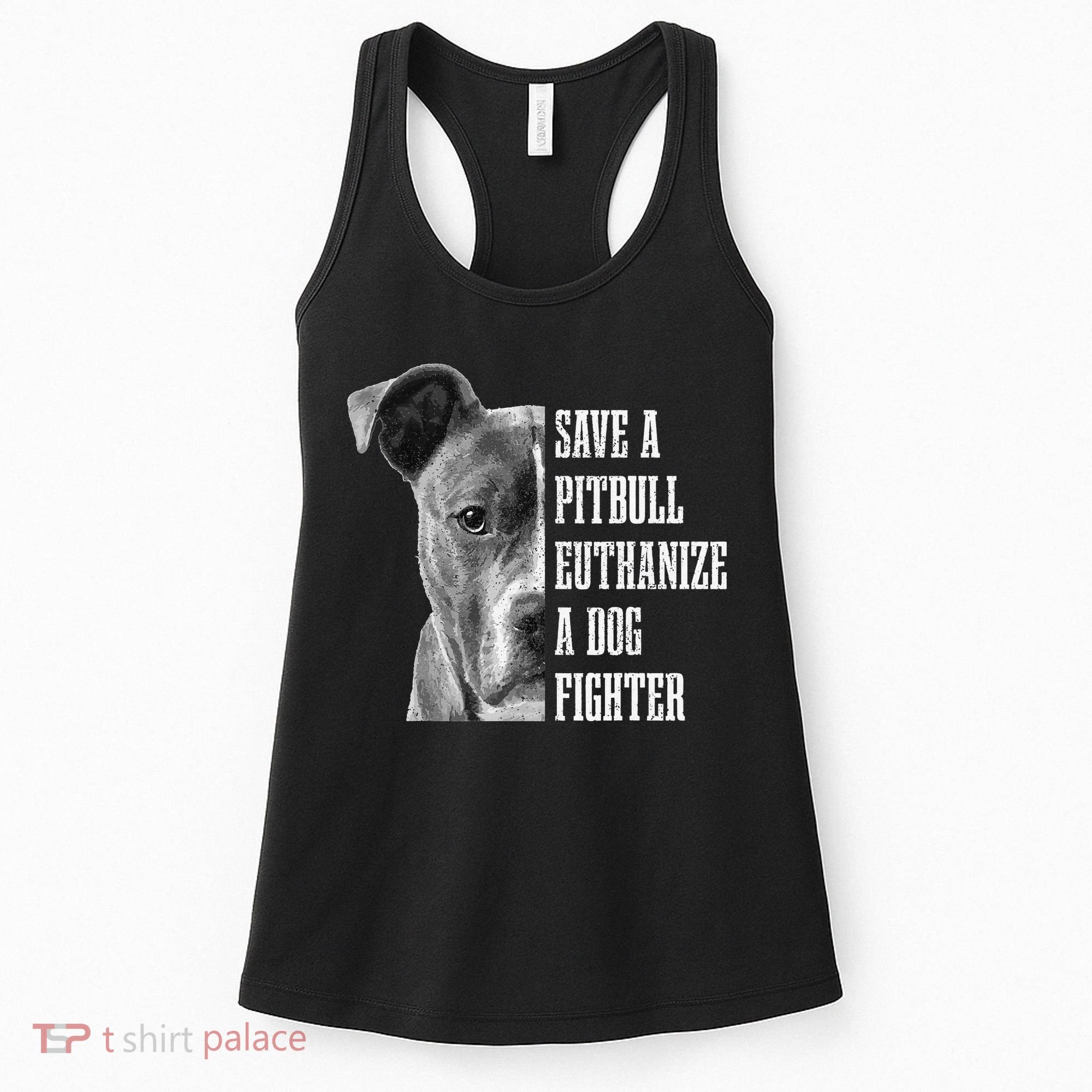 Pitbull Save A Pitbull Funny Dog Rescue Pitbull Mom Dad Women's Tank Top