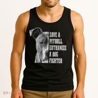 Pitbull Save A Pitbull Funny Dog Rescue Pitbull Mom Dad Tank Top thumb 3