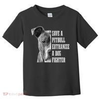 Pitbull Save A Pitbull Funny Dog Rescue Pitbull Mom Dad Toddler T-Shirt thumb 0