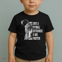 Pitbull Save A Pitbull Funny Dog Rescue Pitbull Mom Dad Toddler T-Shirt thumb 2