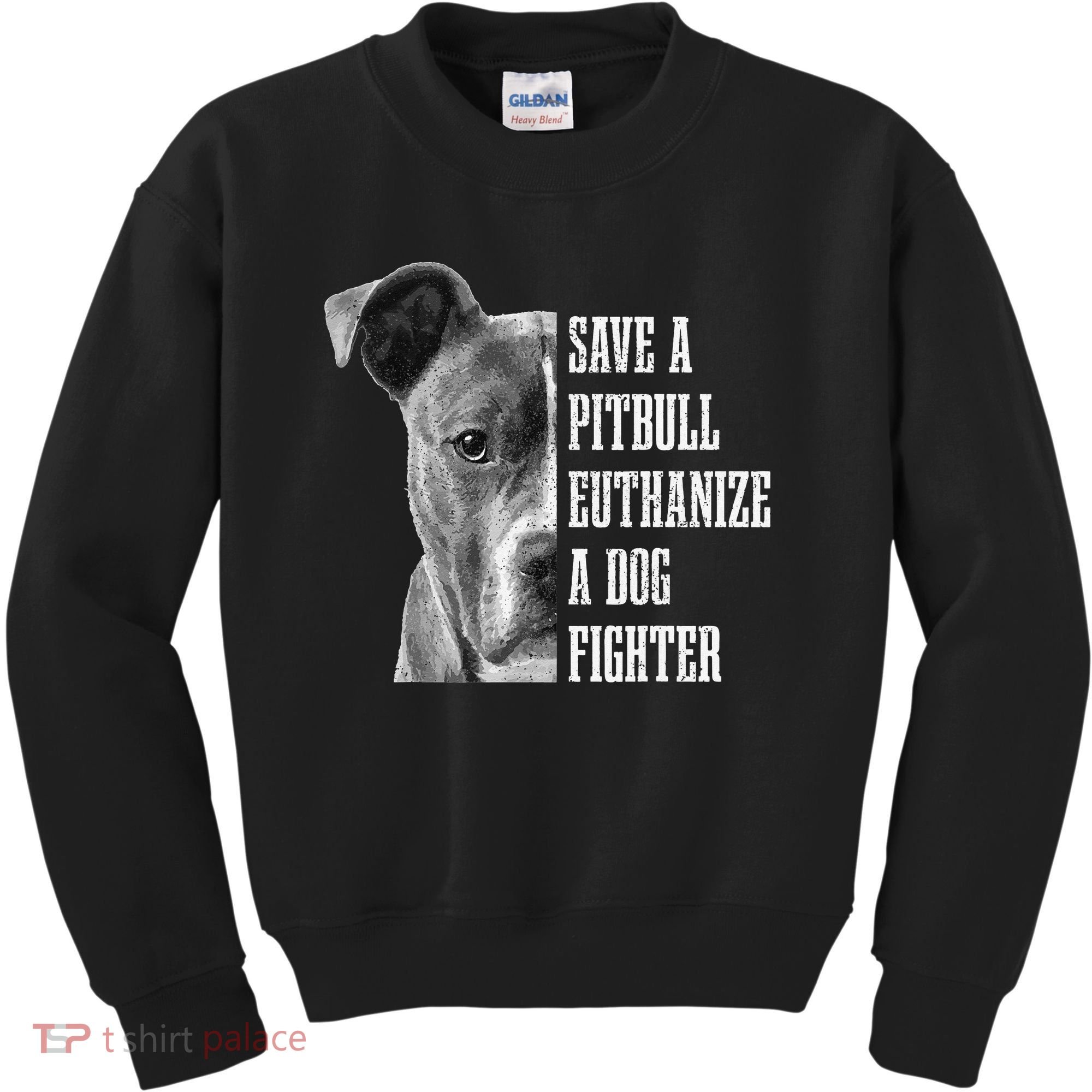 Pitbull Save A Pitbull Funny Dog Rescue Pitbull Mom Dad Kids Sweatshirt