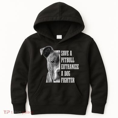 Pitbull Save A Pitbull Funny Dog Rescue Pitbull Mom Dad Kids Hoodie