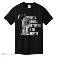 Pitbull Save A Pitbull Funny Dog Rescue Pitbull Mom Dad Kids T-Shirt thumb 0