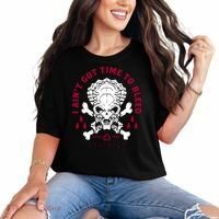 Predator Skull Ain't Got Time To Bleed Military Distressed Comfort Colors T-Shirt thumb 0
