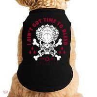 Predator Skull Ain't Got Time To Bleed Military Distressed Doggie Tank thumb 0