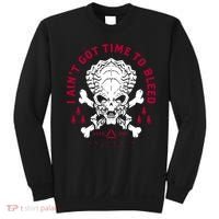 Predator Skull Ain't Got Time To Bleed Military Distressed Sweatshirt thumb 0