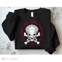 Predator Skull Ain't Got Time To Bleed Military Distressed Sweatshirt thumb 2