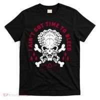 Predator Skull Ain't Got Time To Bleed Military Distressed T-Shirt thumb 0