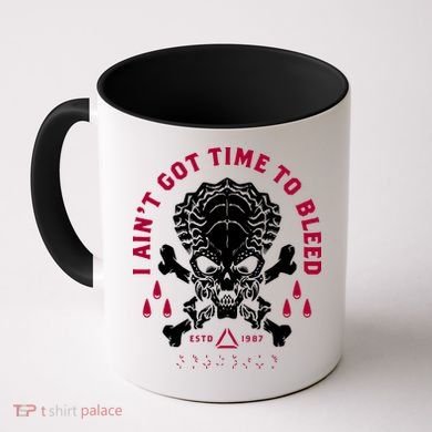 Predator Skull Ain't Got Time To Bleed Military Distressed Coffee Mug