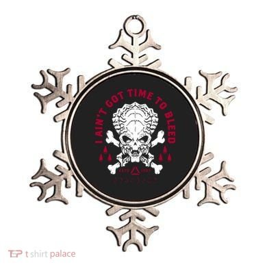 Predator Skull Ain't Got Time To Bleed Military Distressed Ornament