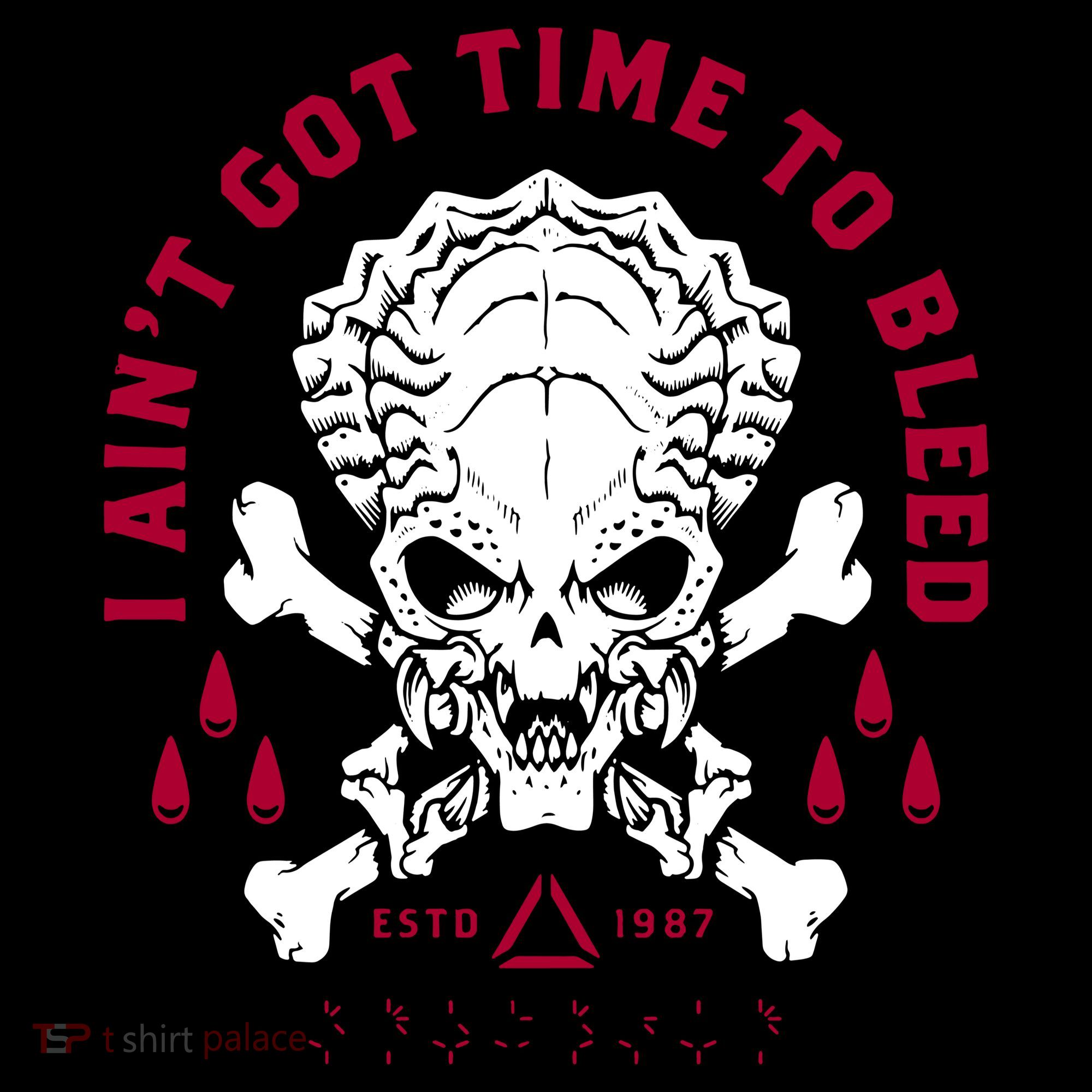 Predator Skull Ain't Got Time To Bleed Military Distressed Women's Tank Top