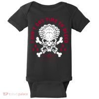 Predator Skull Ain't Got Time To Bleed Military Distressed Baby Bodysuit thumb 0