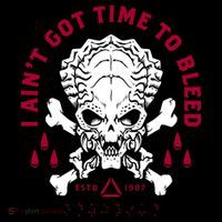 Predator Skull Ain't Got Time To Bleed Military Distressed Baby Bodysuit thumb 2