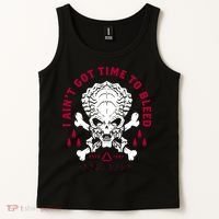 Predator Skull Ain't Got Time To Bleed Military Distressed Tank Top thumb 2