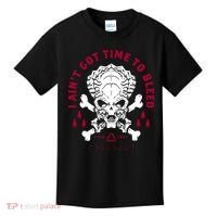 Predator Skull Ain't Got Time To Bleed Military Distressed Kids T-Shirt thumb 0