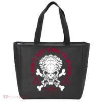 Predator Skull Ain't Got Time To Bleed Military Distressed Tote Bag thumb 0