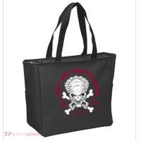Predator Skull Ain't Got Time To Bleed Military Distressed Tote Bag thumb 2
