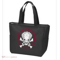 Predator Skull Ain't Got Time To Bleed Military Distressed Tote Bag thumb 3