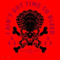 Predator Skull Ain't Got Time To Bleed Military Distressed Santa Hat thumb 1