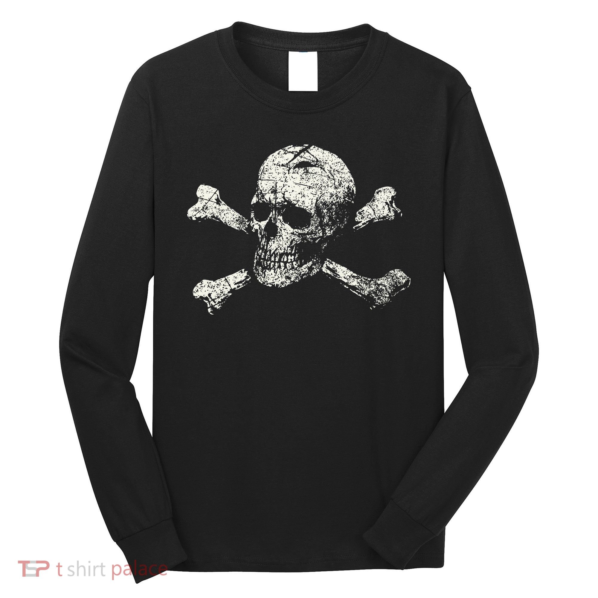 Pirate Skull And Crossbones Flag Long Sleeve Shirt
