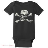 Pirate Skull And Crossbones Flag Baby Bodysuit thumb 0