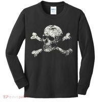Pirate Skull And Crossbones Flag Kids Long Sleeve Shirt thumb 0