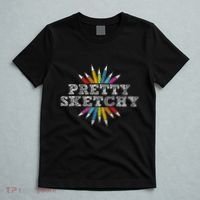 Pretty Sketchy Artist Drawing Sketching Colored Pencils T-Shirt thumb 5
