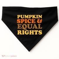 Pumpkin Spice And Equal Rights USA-Made Doggie Bandana thumb 0
