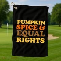 Pumpkin Spice And Equal Rights Golf Towel thumb 1